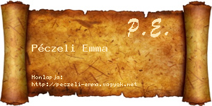 Péczeli Emma névjegykártya
